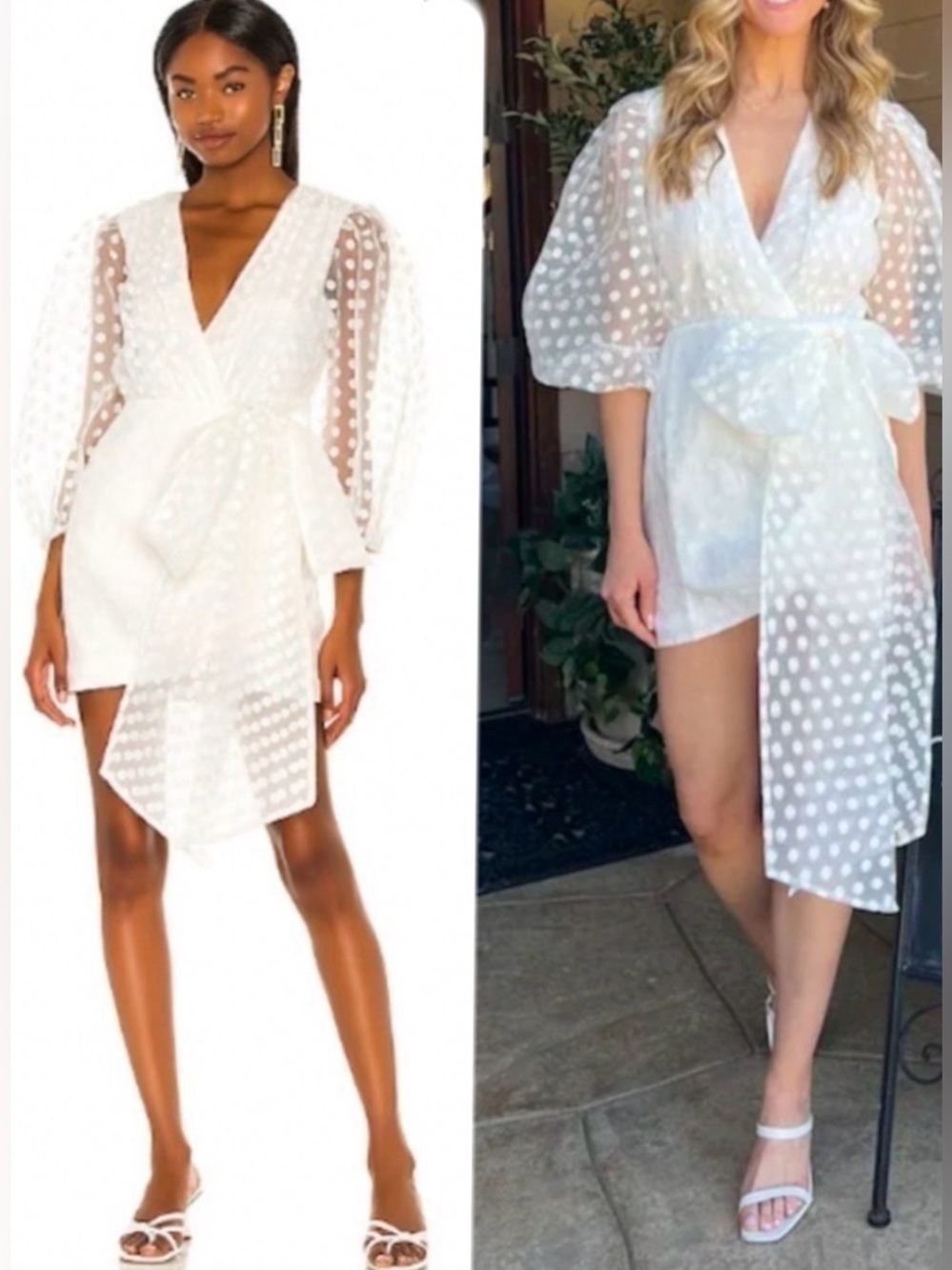 Lovers And Friends White Polka Dot Dress NEW